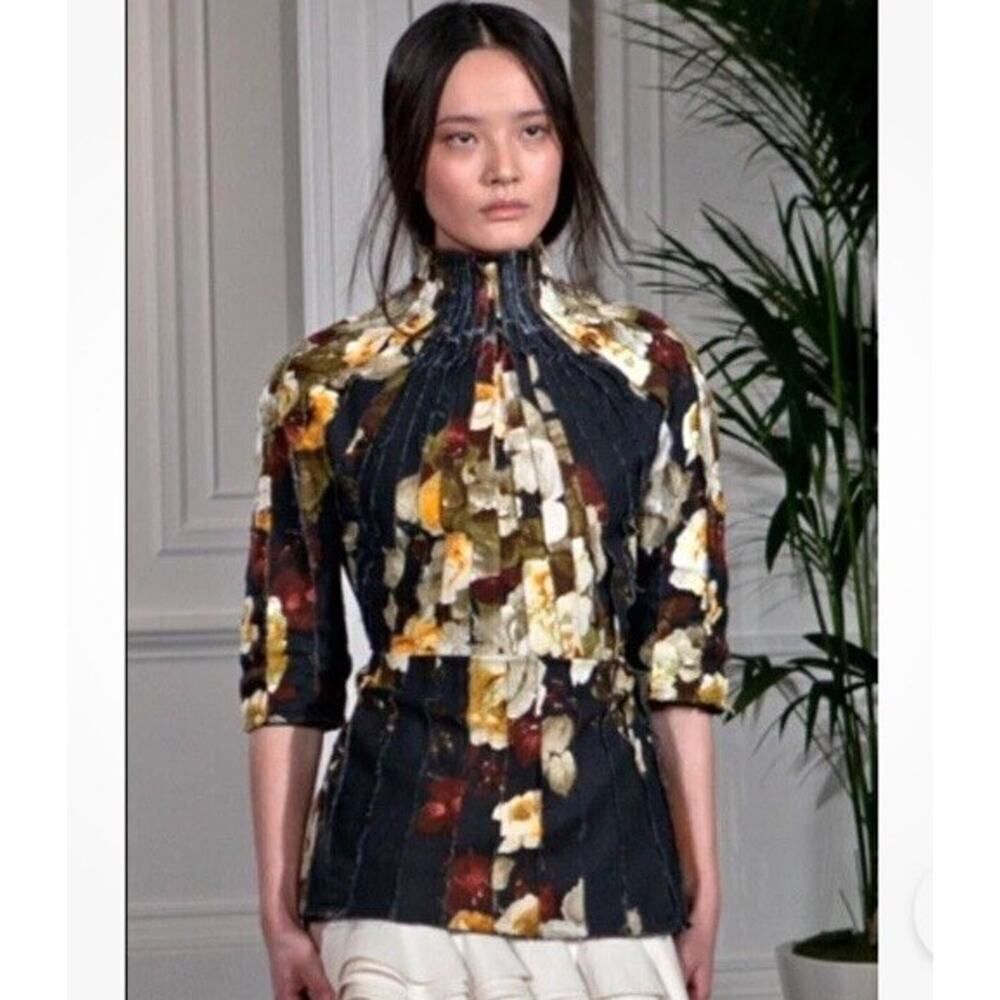 NWT H&M x Eddy Anemian 2014 Runway Blouse Tunic Open Back US 12